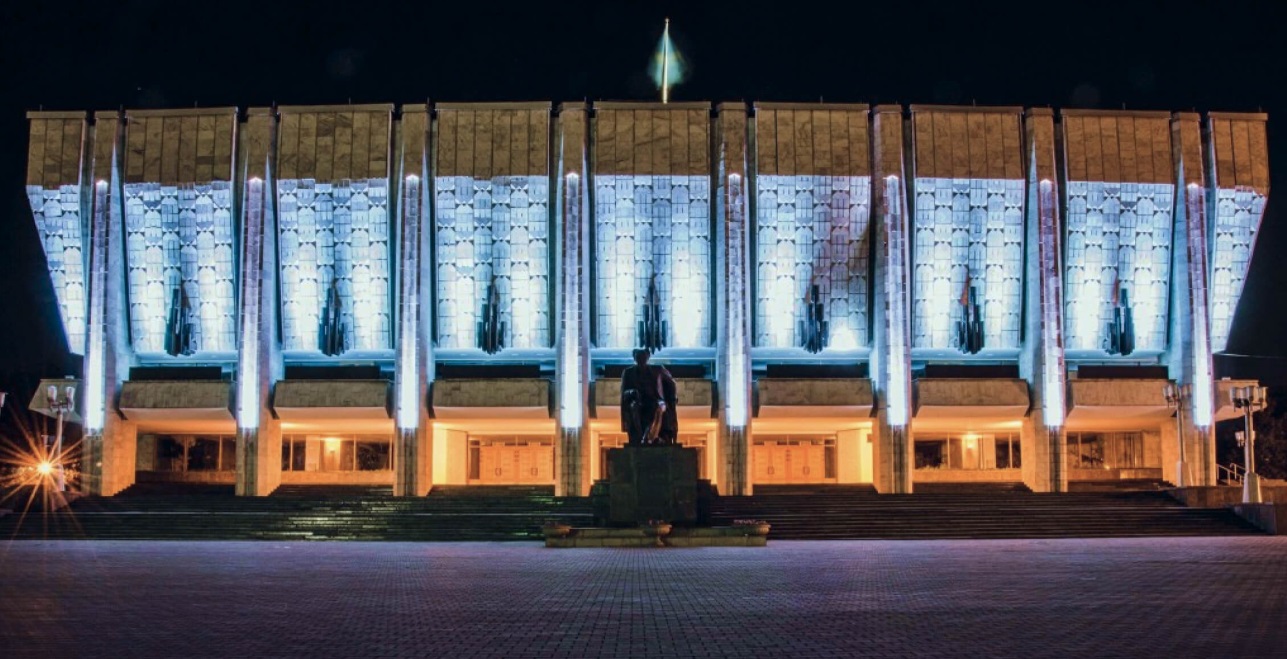 <p>The building of the Kazakh Academic Drama Theater named after M. Auezov, Almaty</p>
