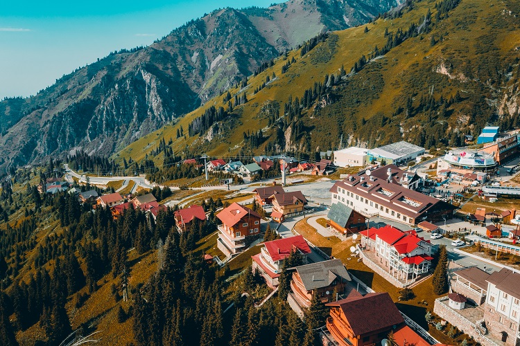 <p>The lower part of Shymbulak resort</p>
