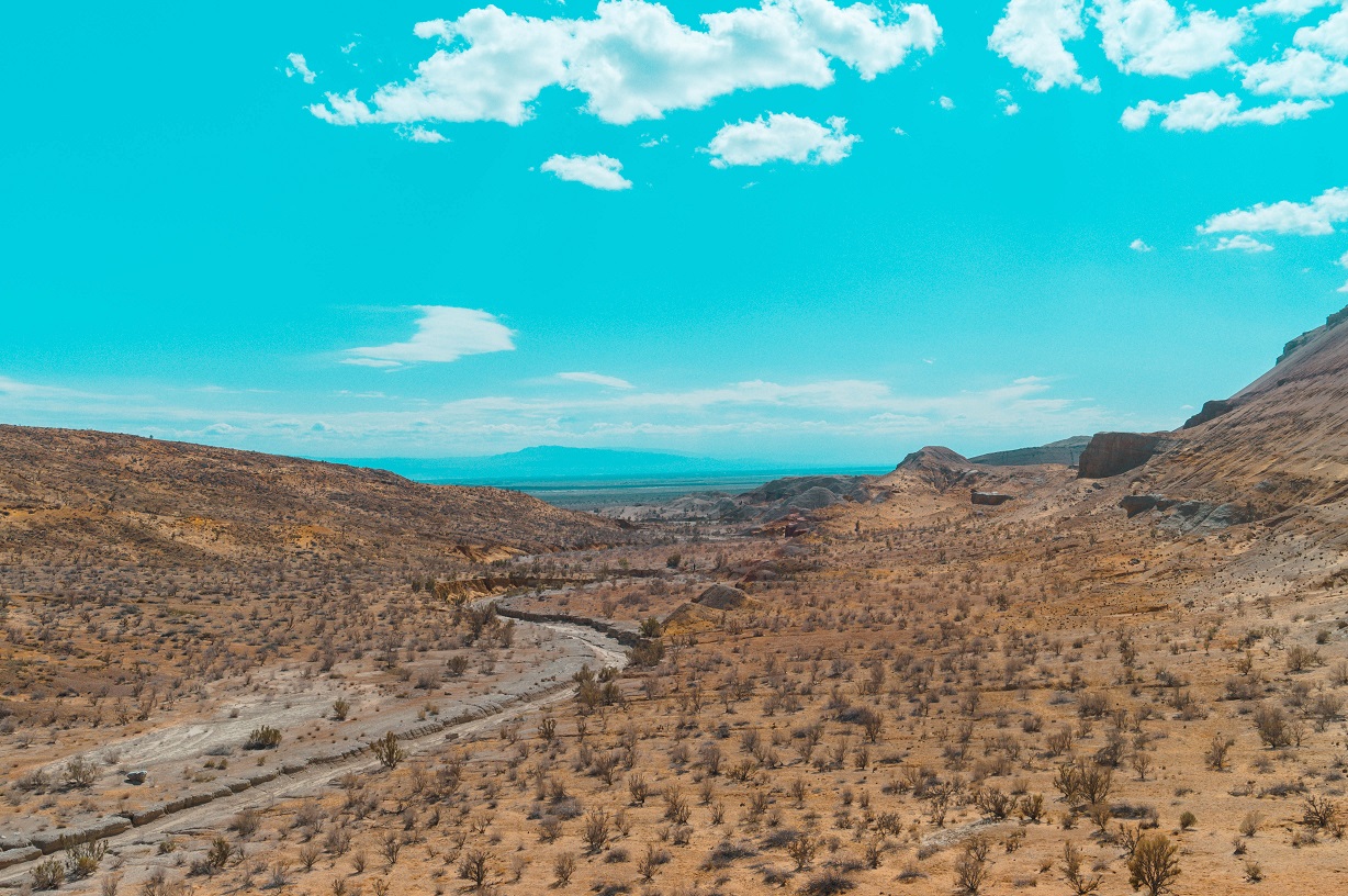 Entrance valley to Aktau Mountains